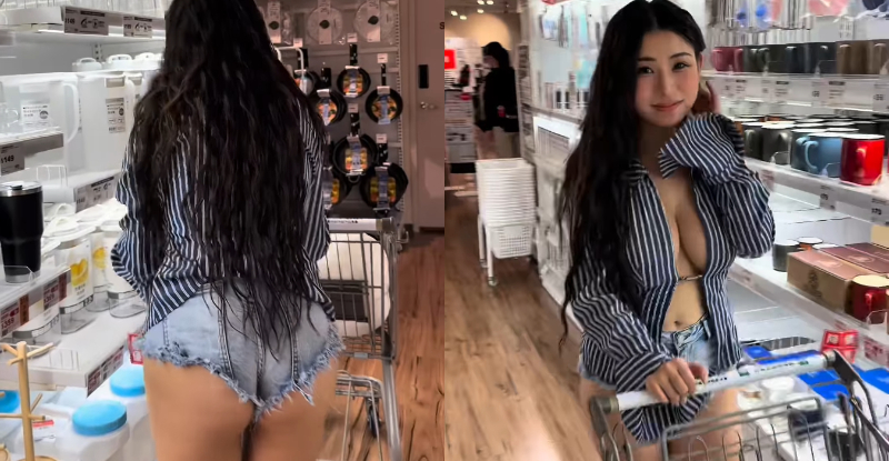 宜得利惊见无罩正妹「艾玛Emma」，「晃着大UU」让人秒硬！