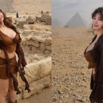 巨乳荷官「Miko」美丽游埃及，「前凸后翘」双峰比金字塔壮观！